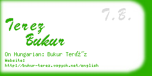 terez bukur business card
